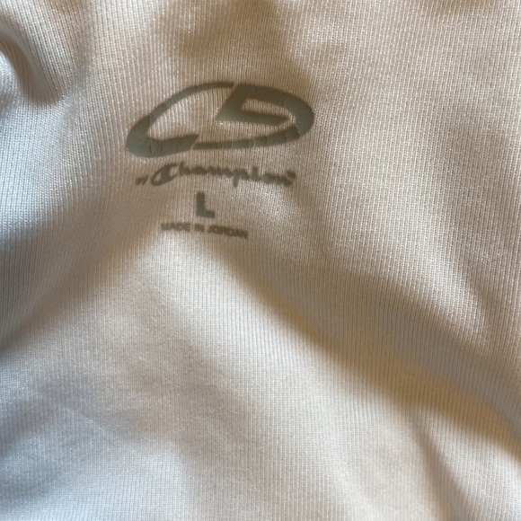 Champion ladies activewear top, blue & white, side zip pocket EUC no defects - Picture 6 of 6